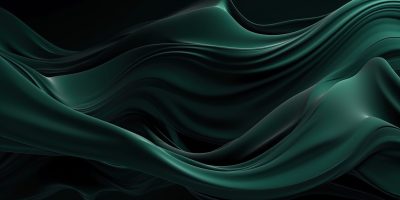 Abstract design of green silk waves, creating a mesmerizing visual aesthetic An abstract design of green silk waves, creating a mesmerizing visual aesthetic